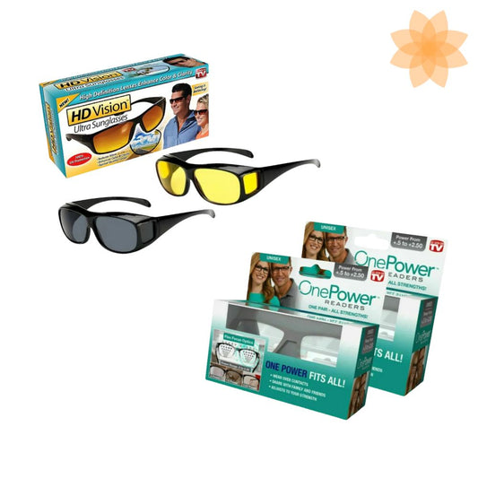 2XLENTES ONE POWER + GAFAS 2x1 HD VISION