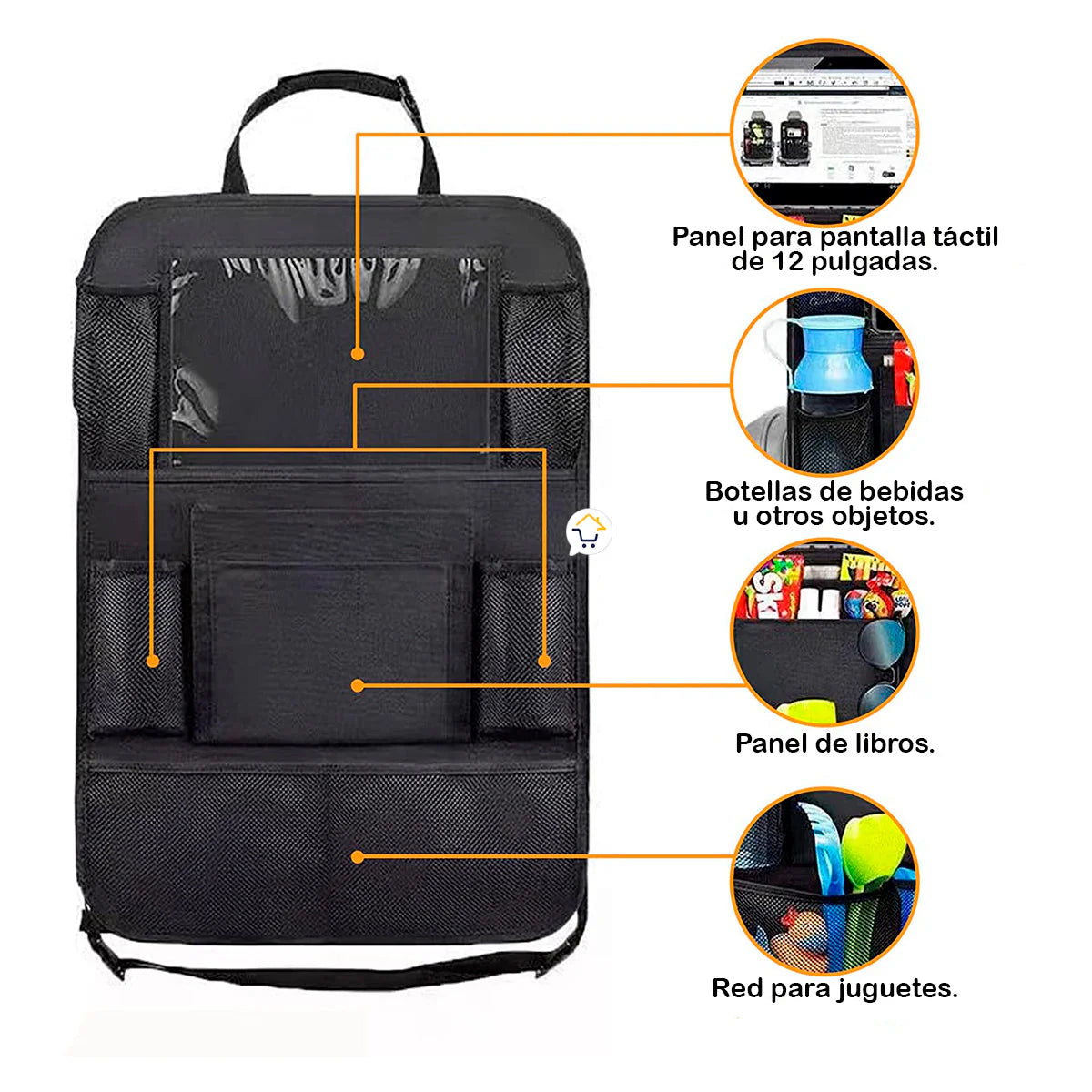 Bolsa Multiusos para Asiento Trasero de Auto